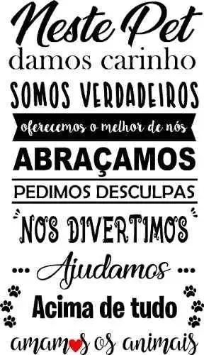 Adesivo De Parede Para Pet Shop Decorativo Neste Pet Amamos Cor Preto