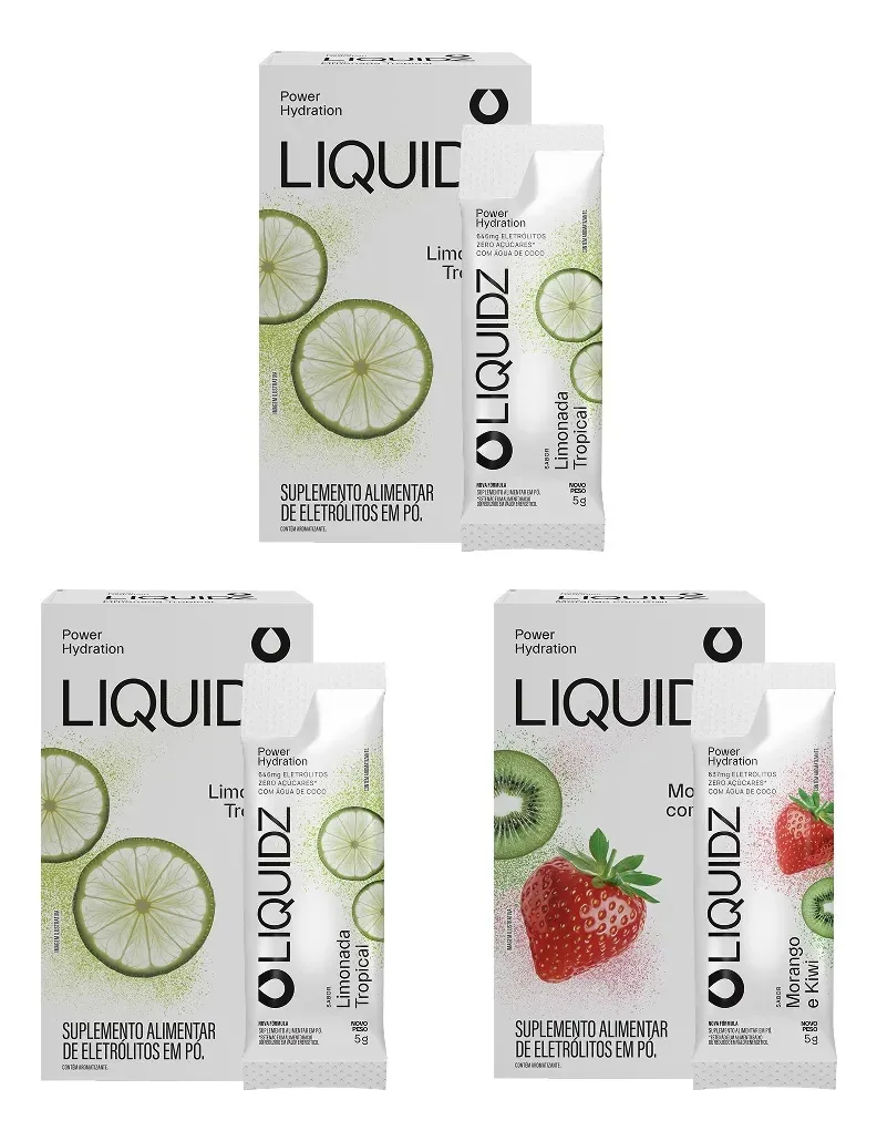 Liquidz® Eletrólitos Zero Açúcar 2 Sabores - 2cx - 18 Sachês