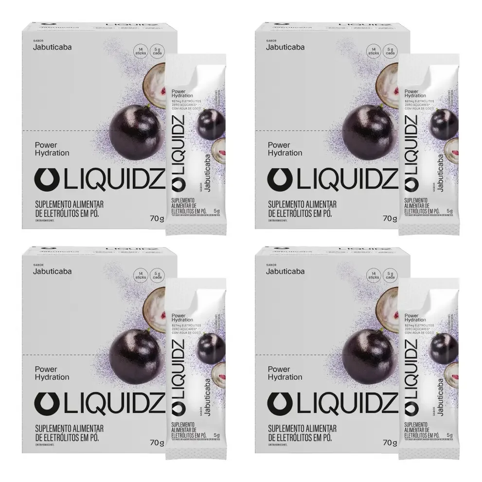 Liquidz® Eletrólitos Zero Açúcar Jabuticaba 56 Sachês