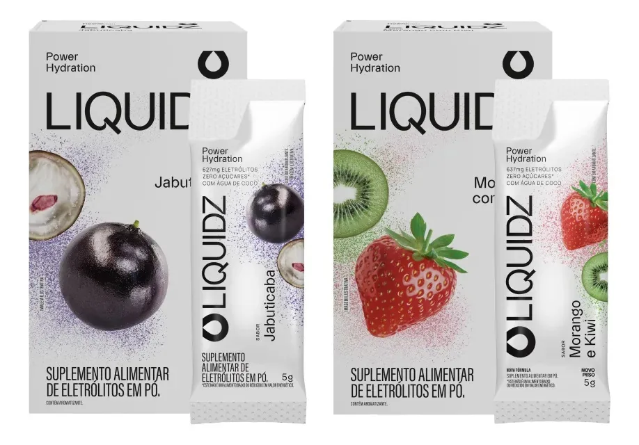 Liquidz® Eletrólitos Zero Açúcar 2 Sabores - 2cx - 12 Sachês