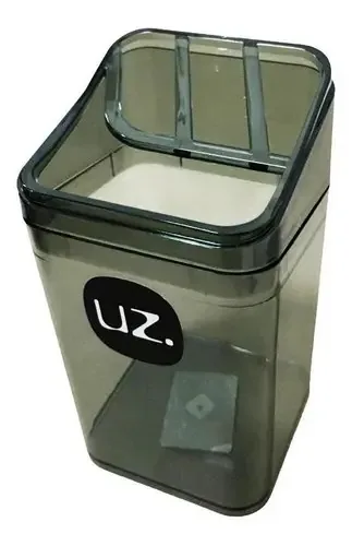 Porta Escova Uz Slim Preto Translucido Plastico