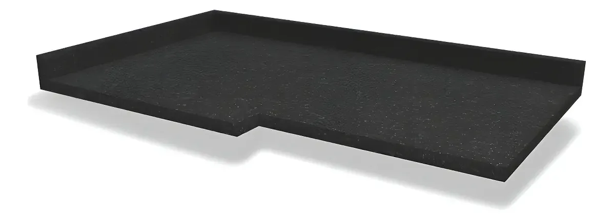 Tampo Para Balcão De Canto Kappesberg Preto Brilho 98cmx59cm Preto Brilhante