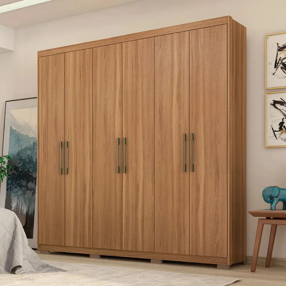 Guarda Roupas 6 Portas Com Pés Capital Demóbile Cor Amendola Touch