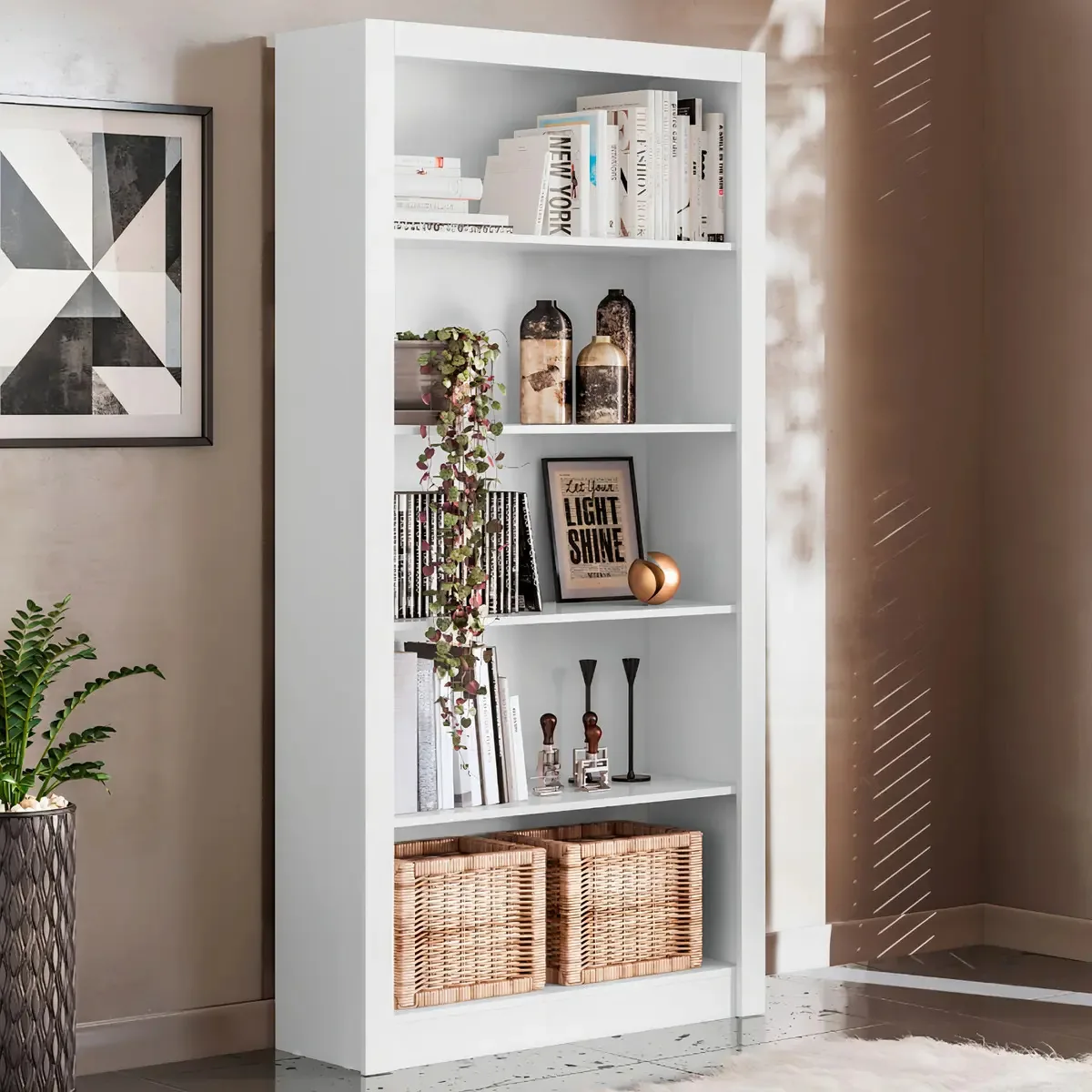 Estante Para Livros Presence Branco - Demóbile