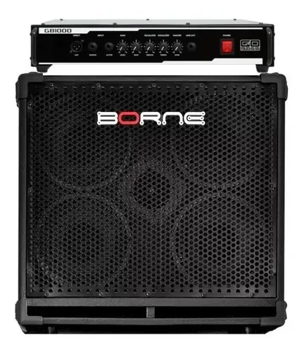 Kit Borne Gb1000 Cabeçote E Caixa 4 Falantes 8 Pro408 Baixo