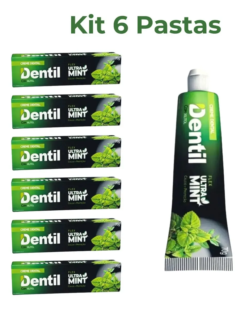 Creme dental Dentil em pacote x 6