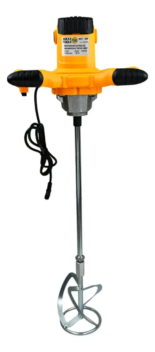 Misturador Elétrico Maxx Tools de Argamassa e Tinta 1200W com 6 Velocidades