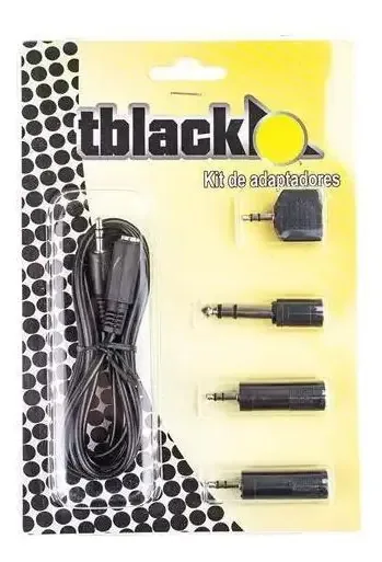 Kit De Adaptadores E Plugues De Áudio P2 / P10 Tblack
