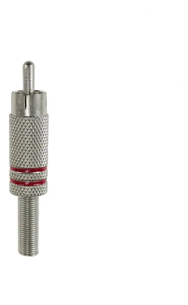Kit 10 Pares Plug RCA Macho 4mm Prateado Tblack para Áudio e Vídeo