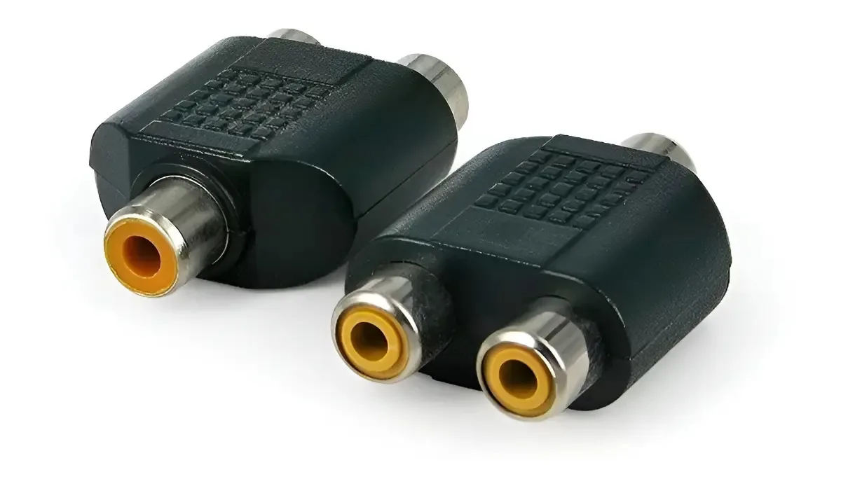 Adaptador Duplicador Rca Fêmea Áudio Ou Vídeo