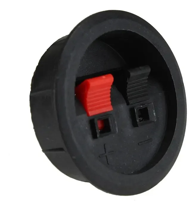Borne Redondo Elétrico Tblack 1V 2 Entradas Kit 10 Peças Preto