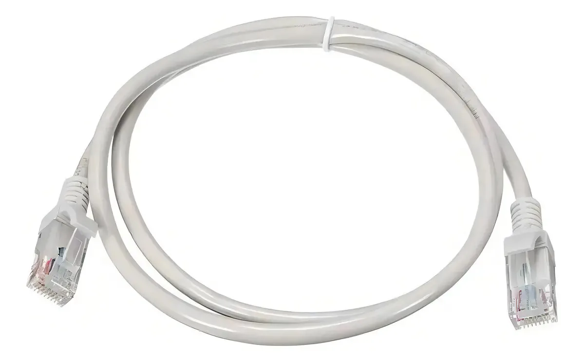 10 Cabos De Rede Blindado Ethernet Lan Cat5e Branco 2 Metros