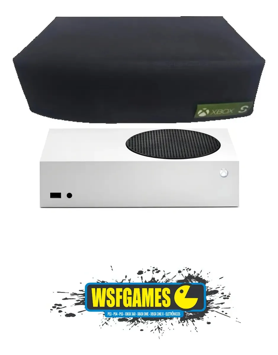 Capa Para Xbox Series S Preta Anti Poeira Impermável Cor Preto