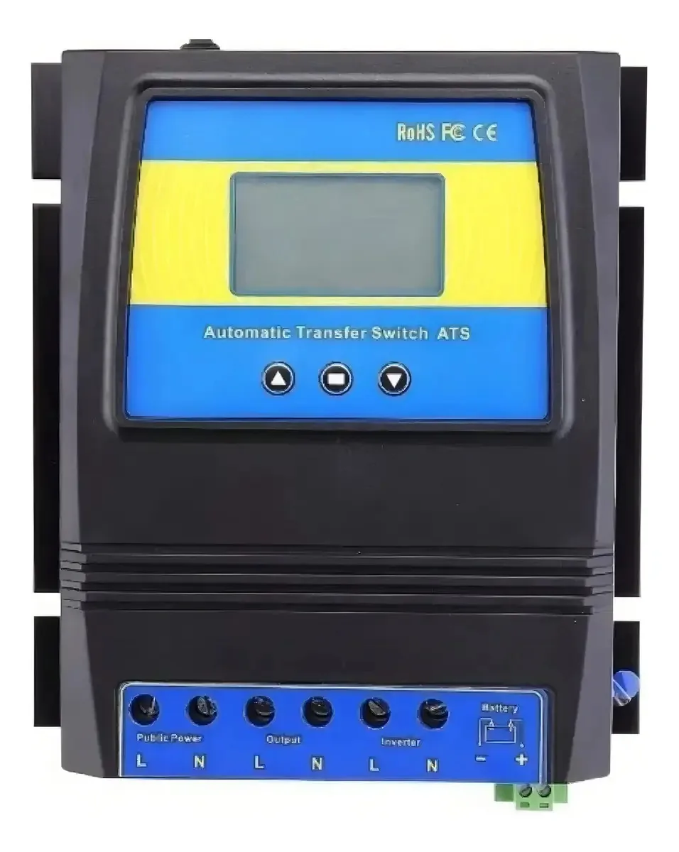 Chave Ats Off-grid Energia Solar. Automático Cor Azul