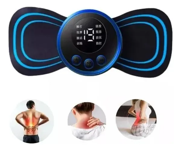 Massageador Veicular Goldenmix EMS Lombar Pescoço Recarregável 8 Modos Preto