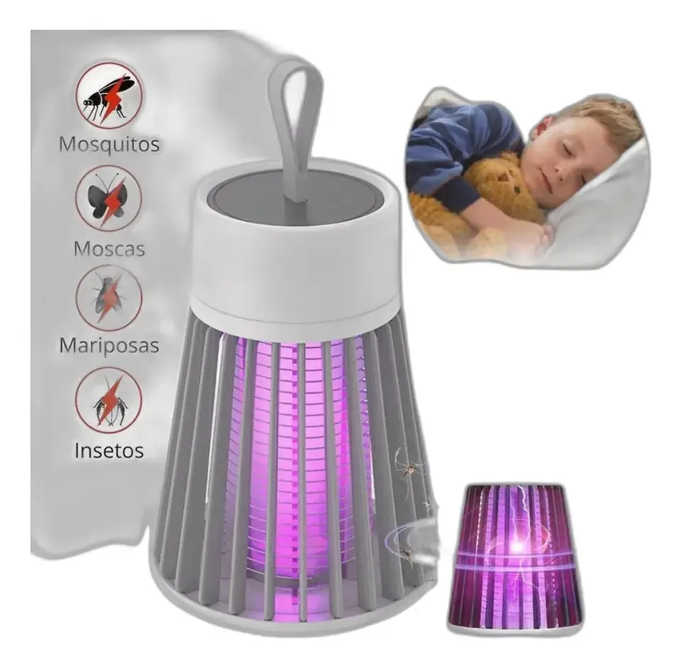 Luz Anti-insetos: Repelente Mata Mosquito Elétrico