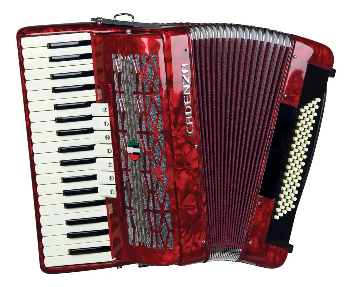 Acordeon Cadenza 80 Baixos Cd80/37 C/bag Vermelho