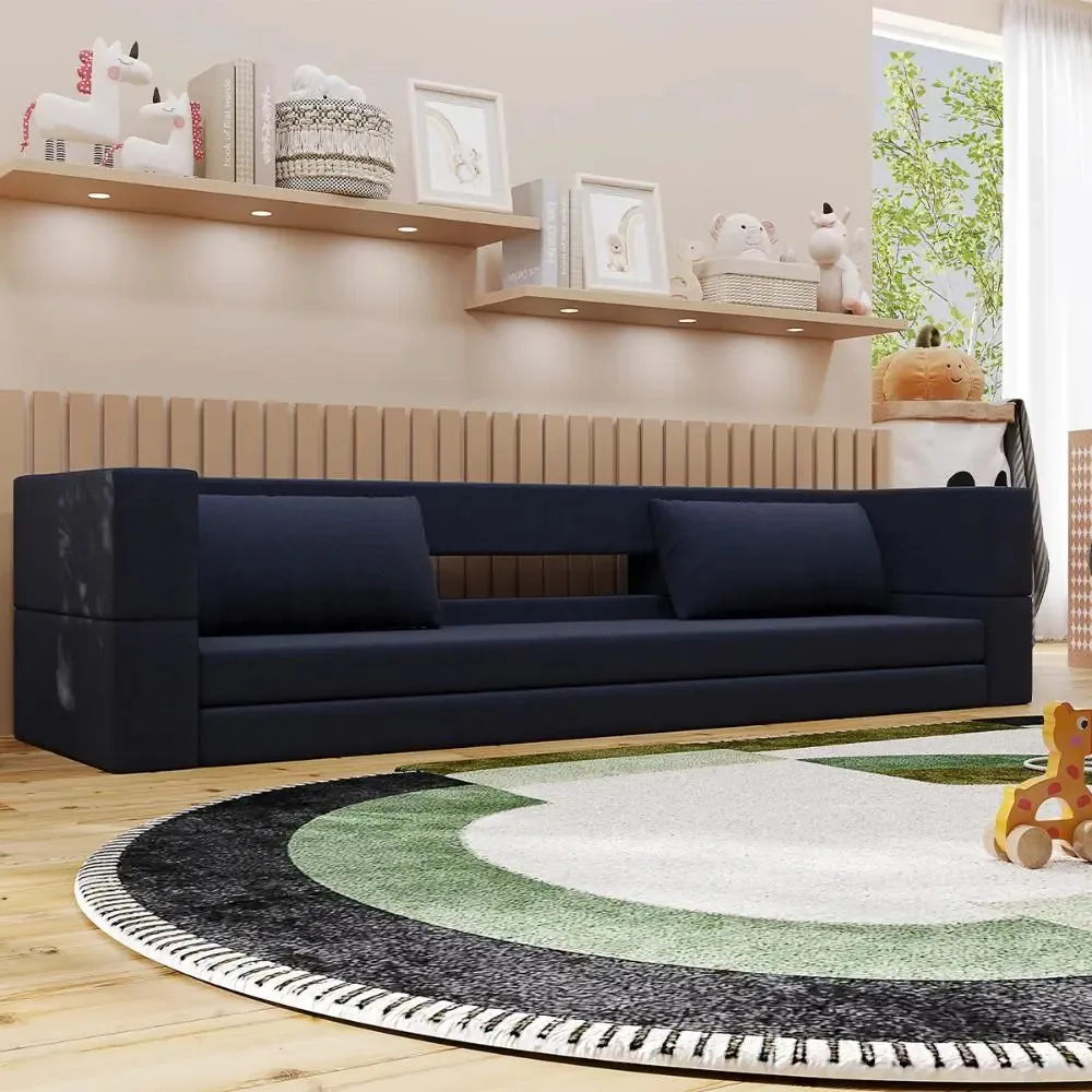 Cama Montessoriana Solteiro Colinho 3 Em 1 Keiko Colchões Azul-marinho