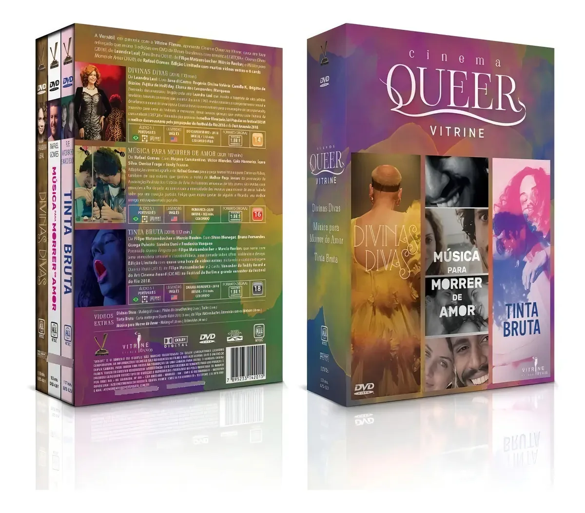 Dvd Cinema Queer Vitrine - 3 Filmes Brasileiros Lgbtqia