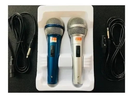 2 Microfones Profissionais Wg-119 + 2 Cabos 2.5m Cardioide