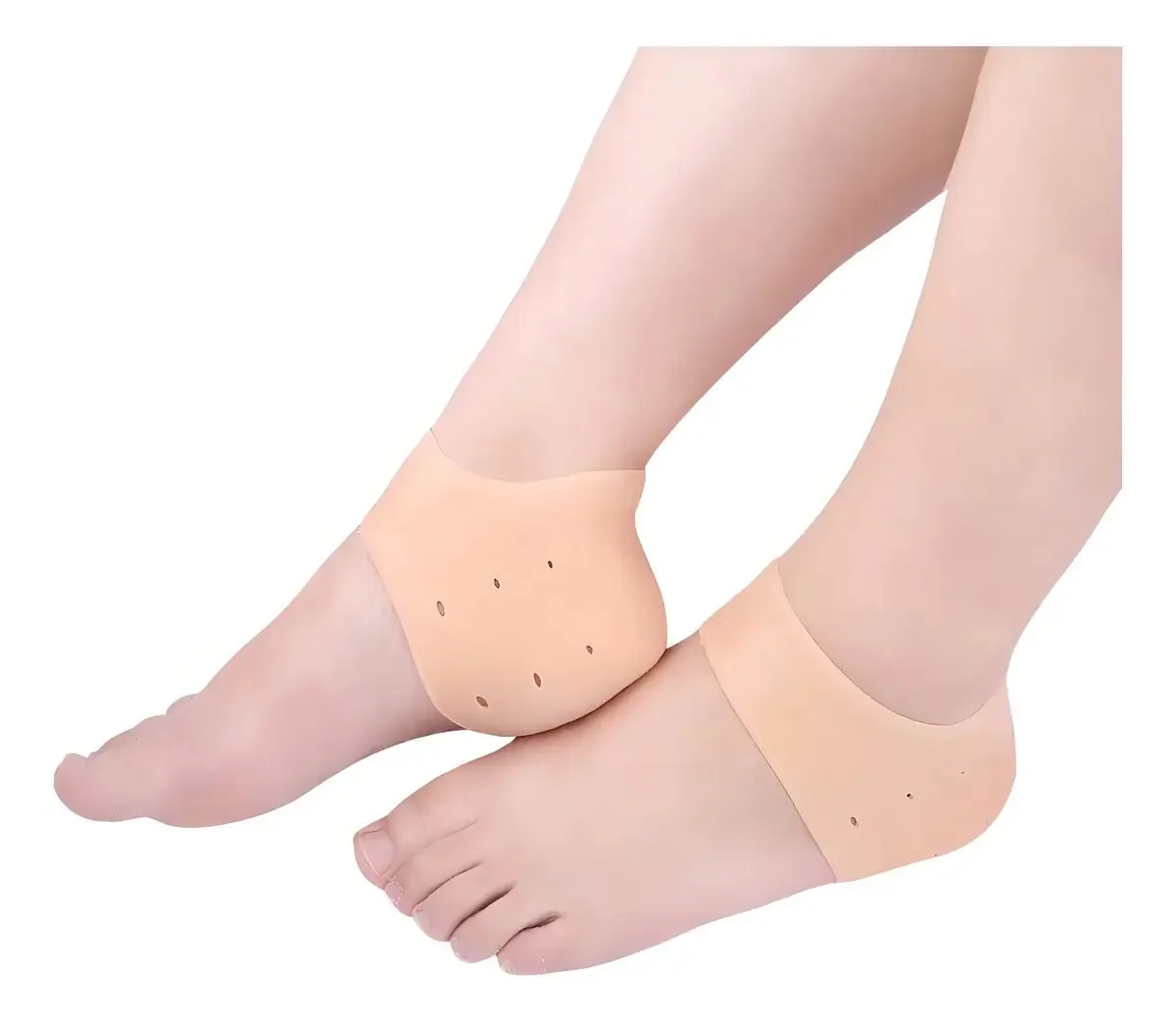 Par De Meia Palmilha Silicone Esporão Calcanhar Fascite