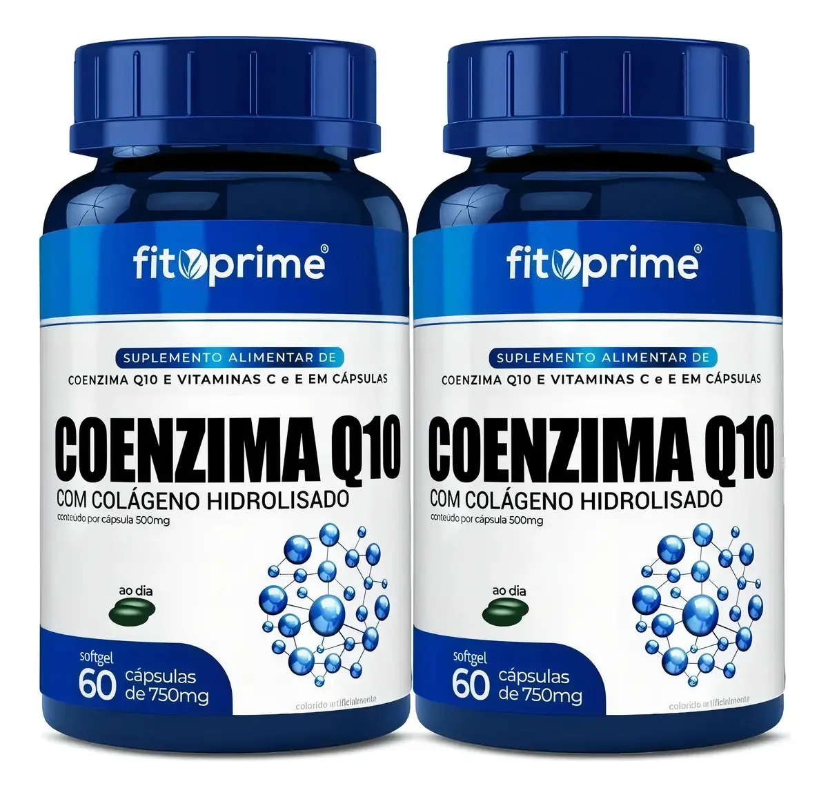 Kit 2 Coenzima Q10 + Colágeno Hidrolisado Vitaminas C E E
