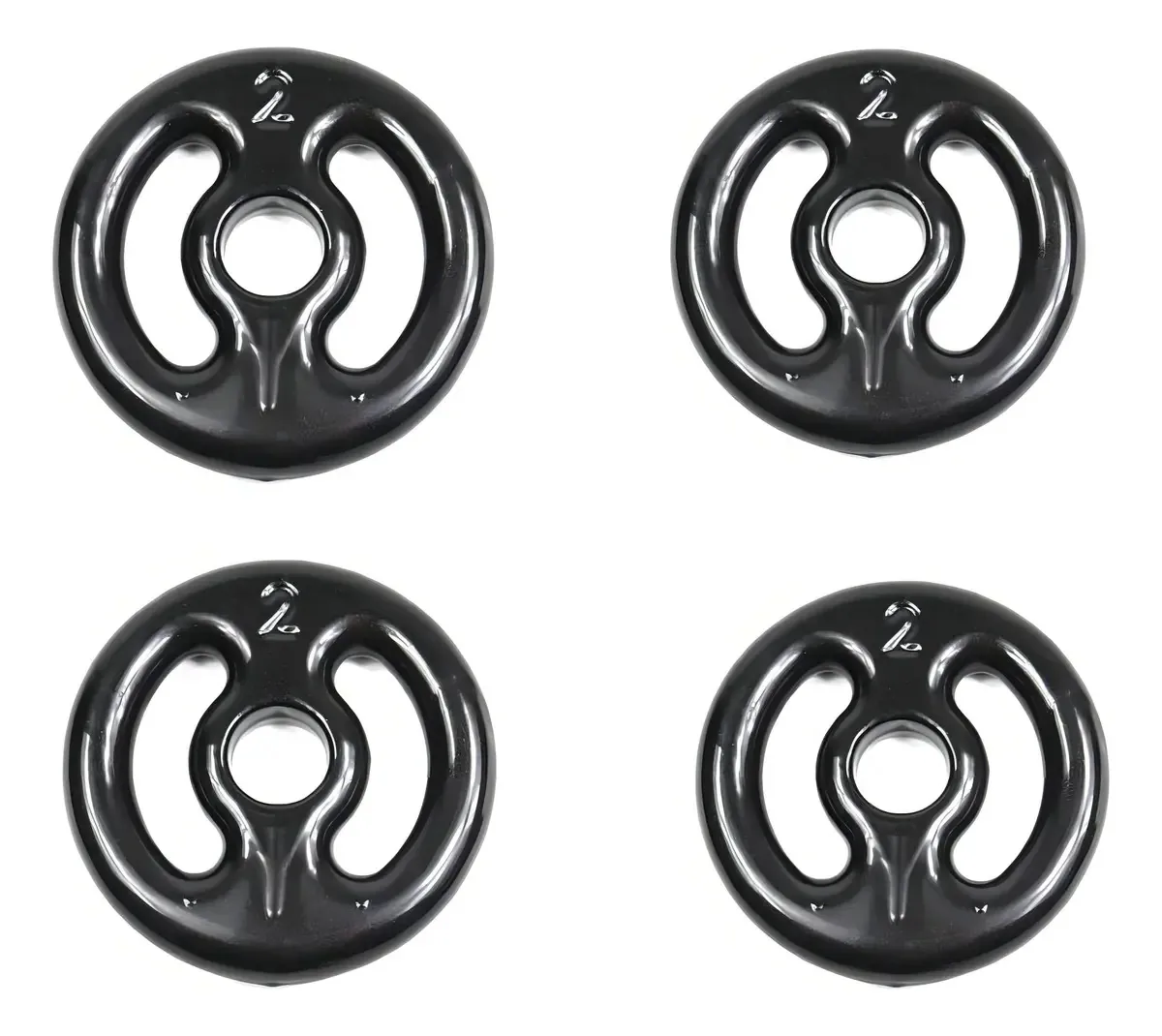 Anilhas Emborrachadas 4x2kg Para Barras E Halteres Megagym
