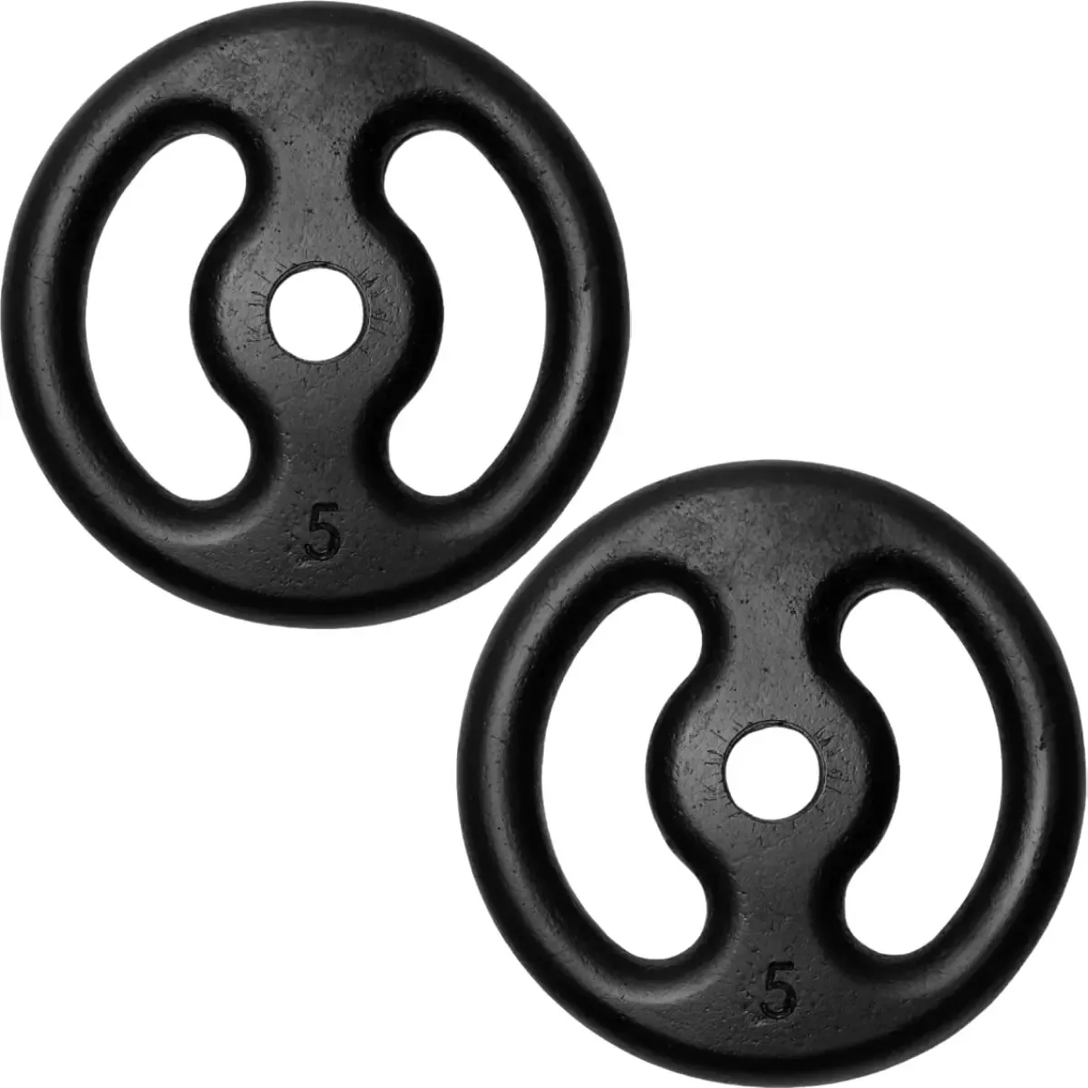 Anilhas P/ Barras E Halteres 2x5kg Academia E Musculação Cor Preto