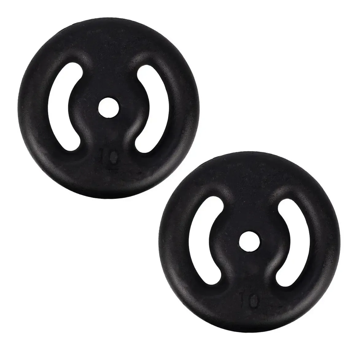 Anilhas Para Musculação 2x10kg Barras E Halteres Cor Preto