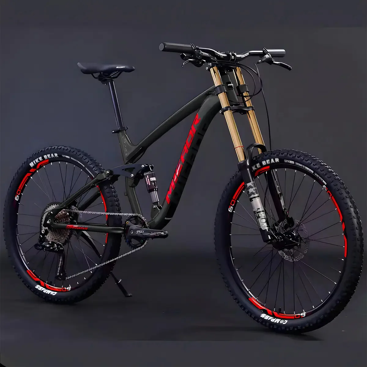 Bicicleta Para Trilha Suspensão Preparada Completa Disco Mtb Cor Cinza-escuro Tamanho Do Quadro 17