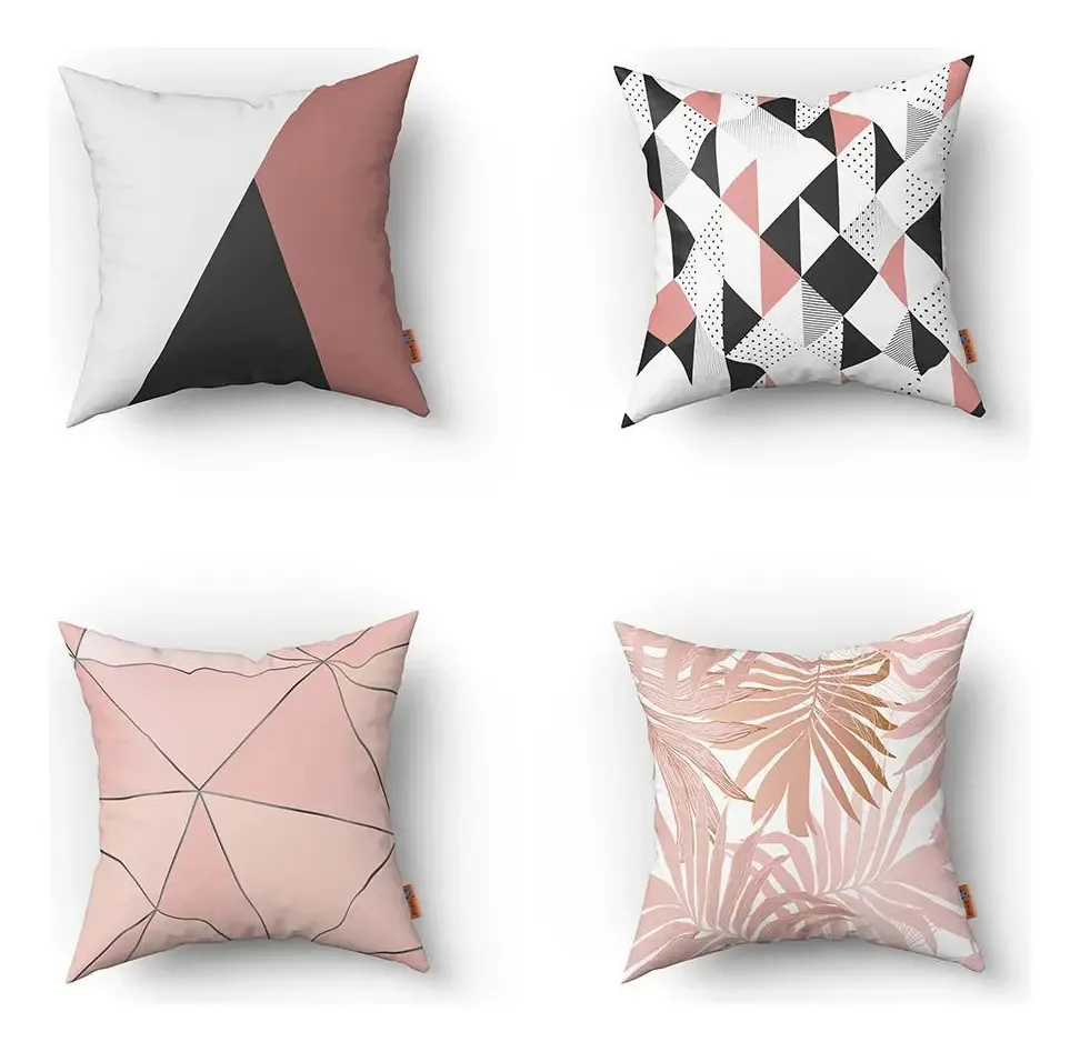 Kit Capas De Almofadas Decorativas Estampadas - 40 X 40 Cm