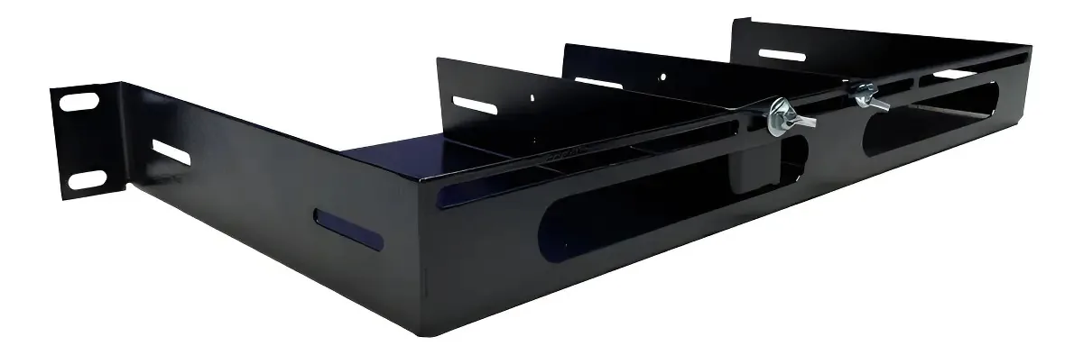 Bandeja Ajustável Padrão 19 Suporte Microfone Ferro Preto