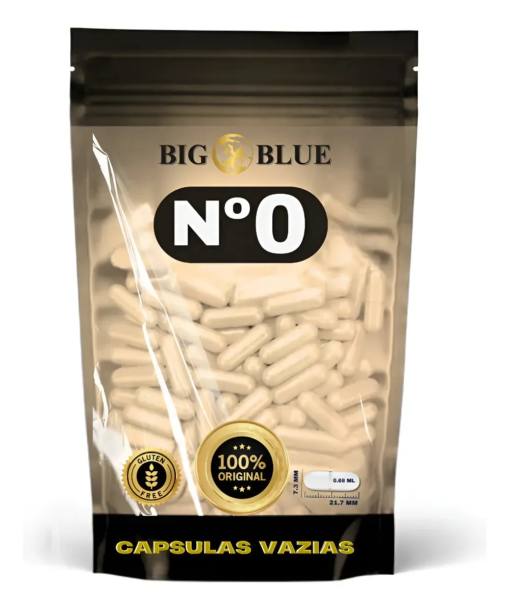 1.000 Cápsulas De Gelatina Nº 0 (500mg) Para Presentes Cor Branco Branco