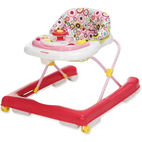 Andador Infantil Didático Musical Educativo Buggy Voyage Cor Rosa