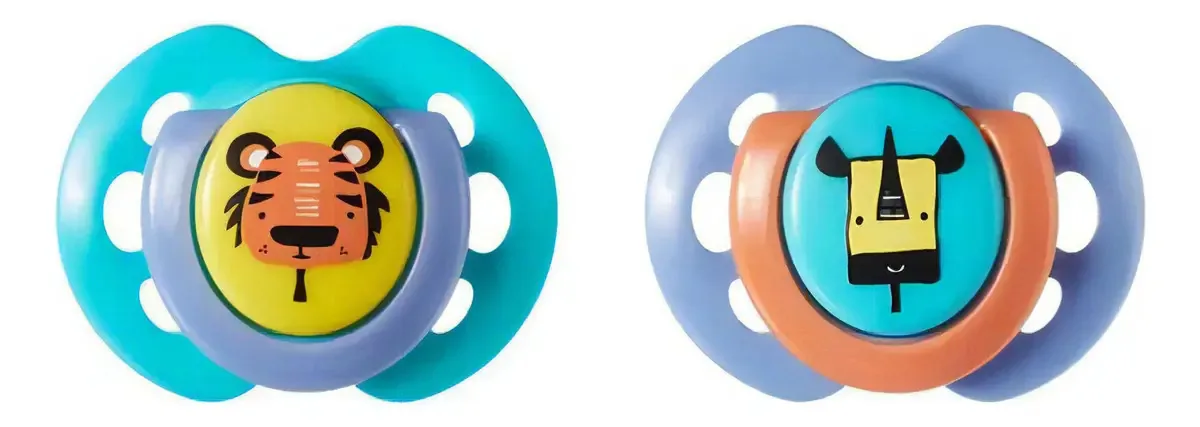 Chupetas Bebê Esterilizada 0-6m Style Tommee Cor Verde E Roxo