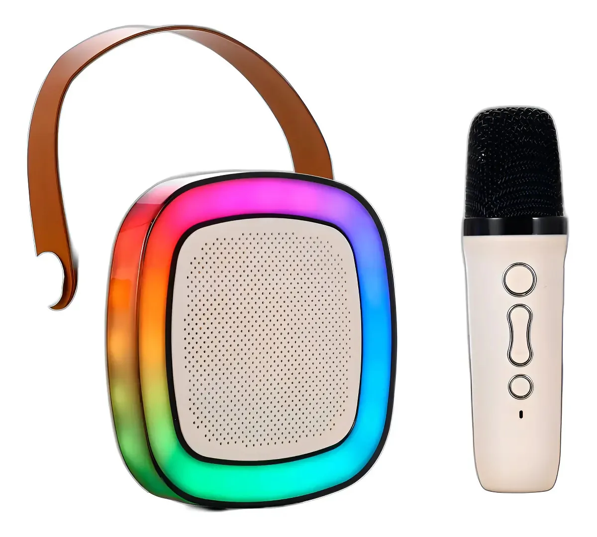 Caixa Som Karaokê Caixinha Infantil Bluetooth Microfone Sem