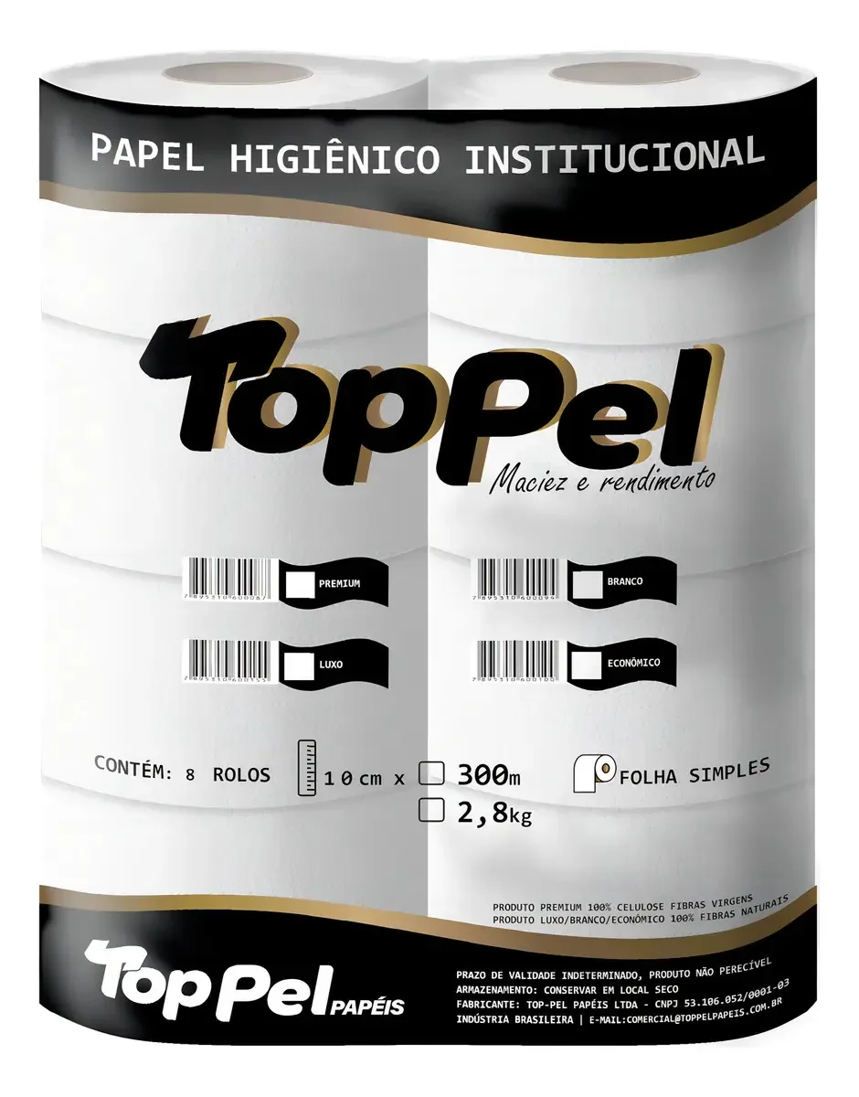 Papel Higiênico F.simples 8rolos Econômico Alto Rendimento