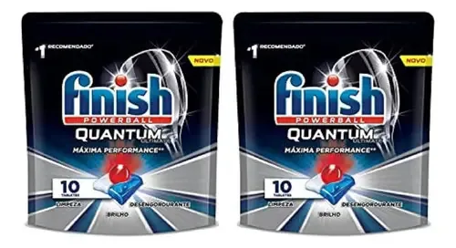 Detergentes Lava Louças Tablet Finish Quantum Ultimate Kit 2