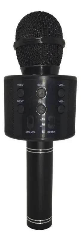 Microfone Karaoke Sem Fio Bluetooth Caixa Som