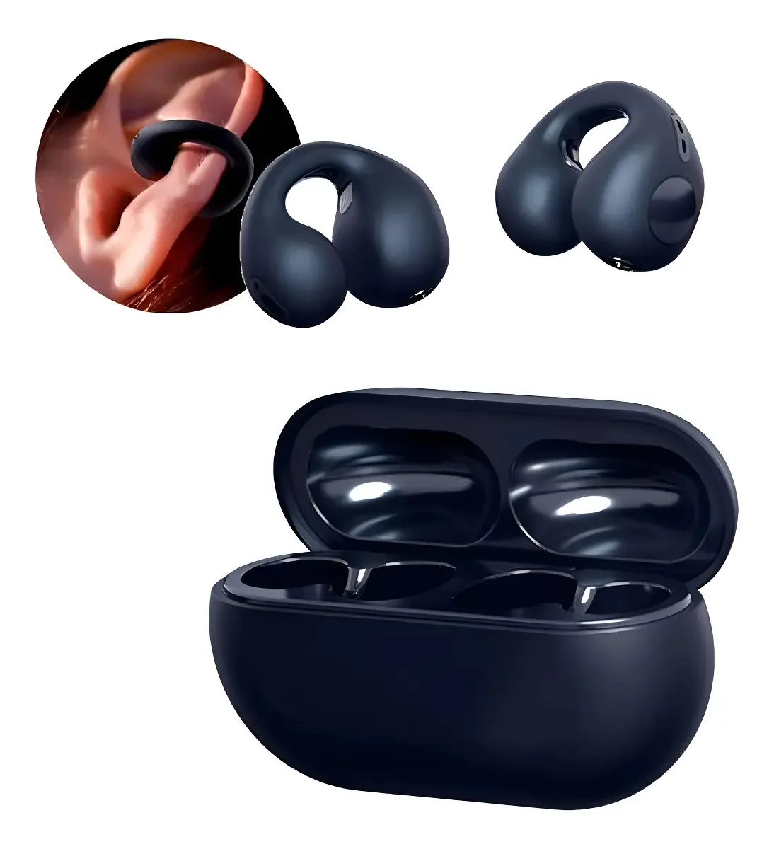 Fone Bluetooth Sem Fio Condução Óssea Esportivo Resistente Água