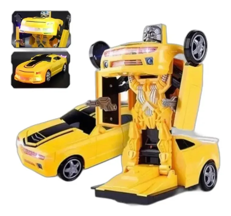 Brinquedo Carrinho Transformers Vira Robô Automático Luz Som