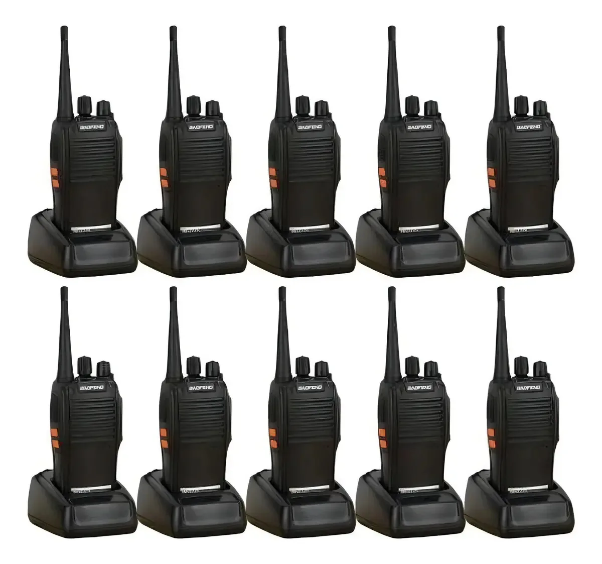 Kit 10 Rádios Comunicadores Walkie Talkie Baofeng BF-777S VHF UHF FM