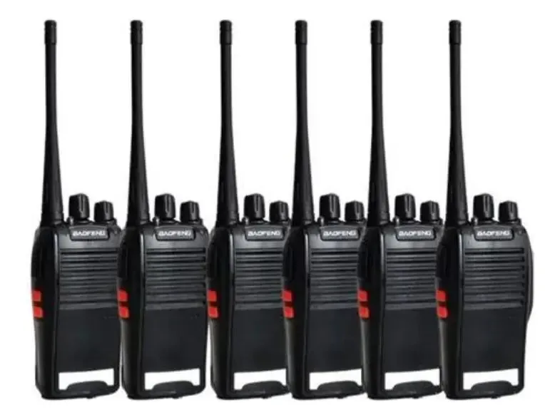 Kit 6 Rádios Comunicadores Uhf/vhf Walkie Talkie Baofeng Bf
