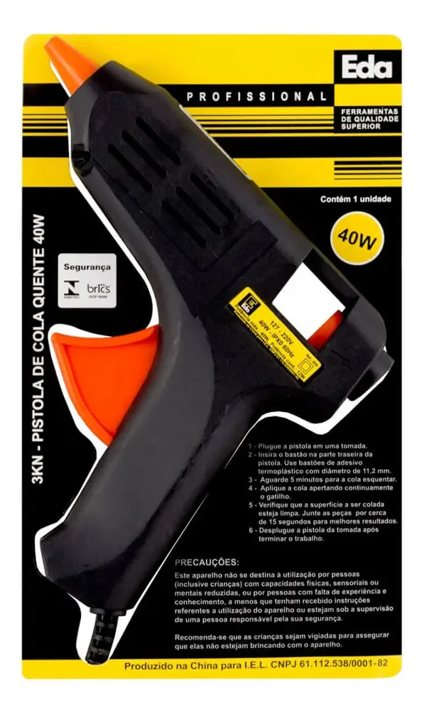 Pistola P/ Silicone Biv 40w Gd Eda