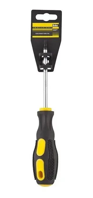 Chave Fenda Torx T25 100mm Eda Ponta Imantada Aço Carbono