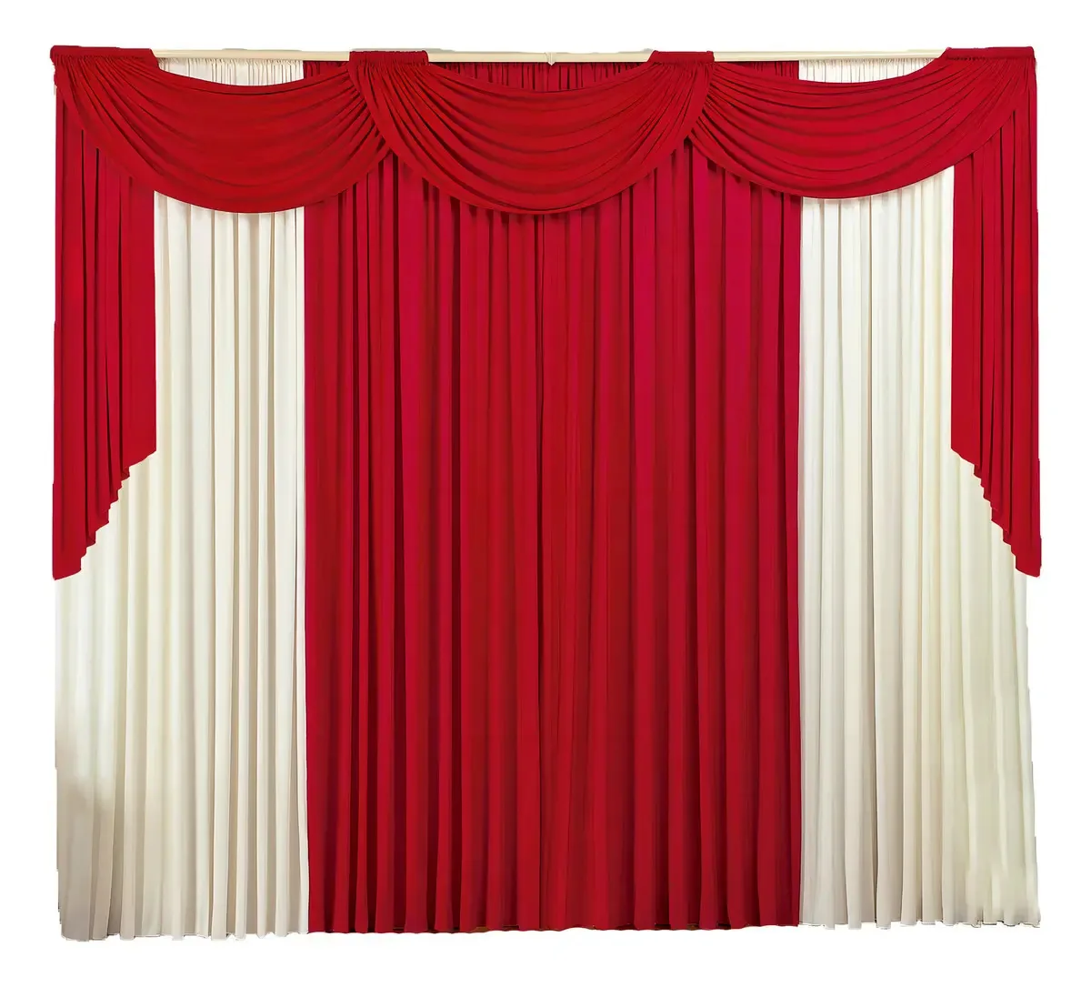 Cortina Sala Quarto Savana 3,00m X 2,60m Cortina Atacado Cor Vermelho Com Palha