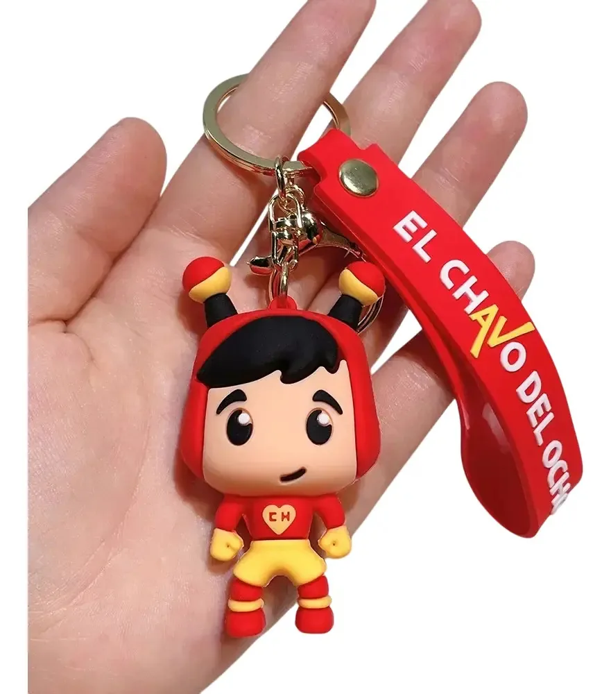 Chaveiro do Chaves e Chapolin 3D de Borracha - Fabrinkando