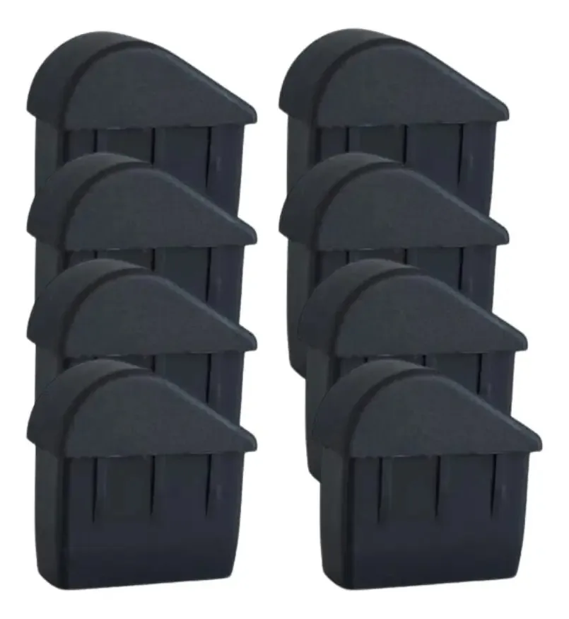 8 Tampas Plásticas Metalon Sanfonada 40x20 Ponteira Interna