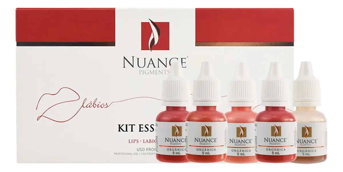 Kit Lábios Nuance Orgânico 5 Pig 5ml 4 Pigmentos + 1 Diluente