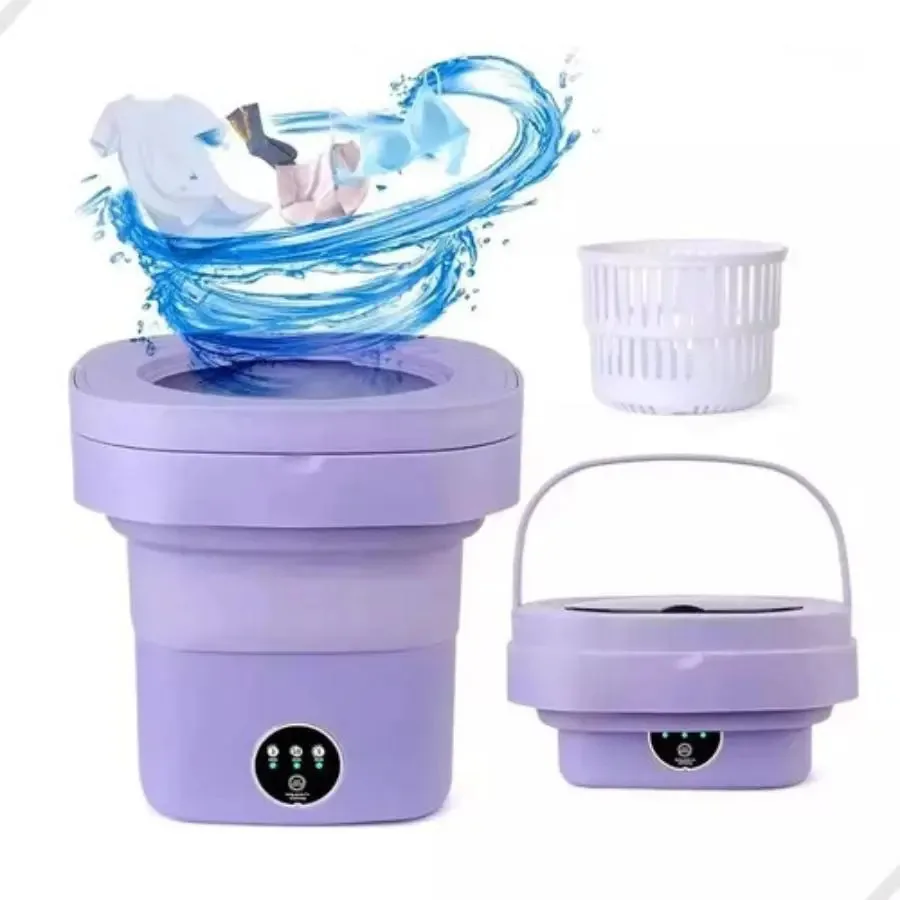Mini Máquina Lavar E Centrifugar Dobrável 6,5 L Alça Bivolt